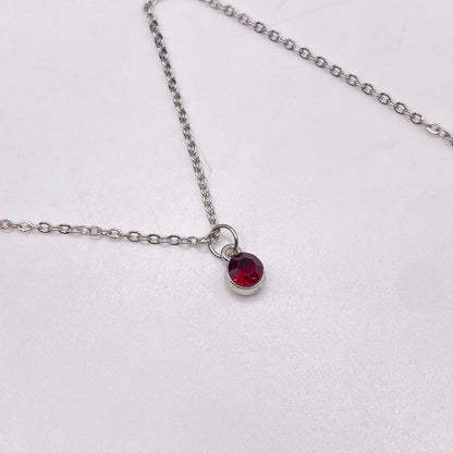 Gemstone Birthstone Crystal Necklace