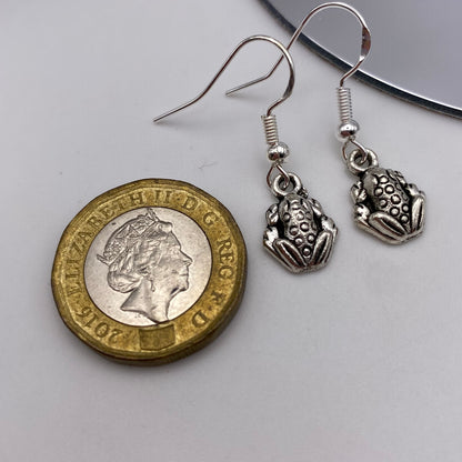 Silver Frog Earrings