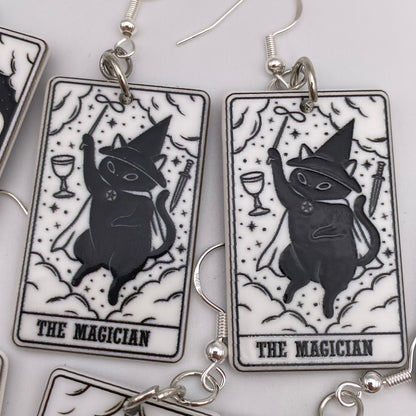 Cat Tarot Card Earrings
