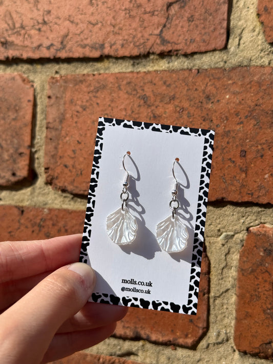 Flat Pearl Earrings