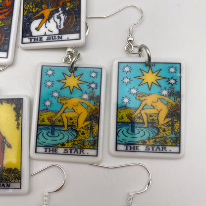 Colourful Tarot Card Earrings