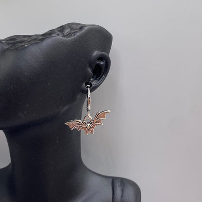 Small Bat Huggie Hoop Earrings