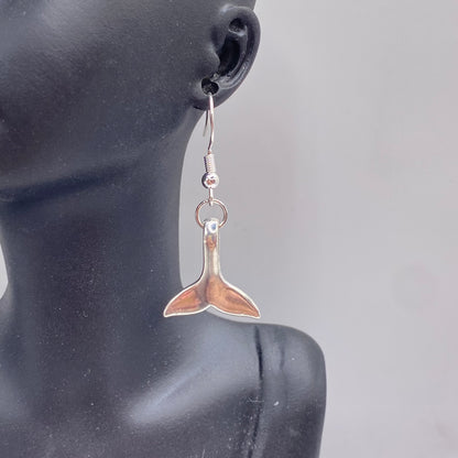Whale Tail Fin Earrings