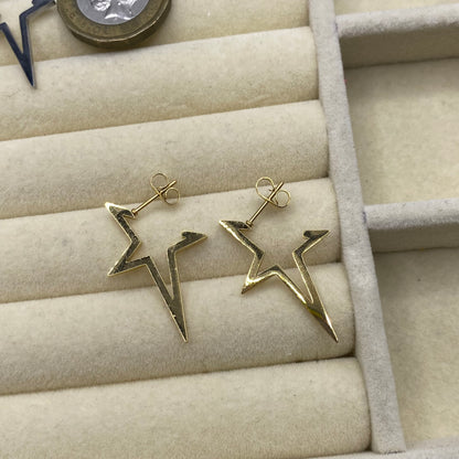 Star Outline Stud Earrings