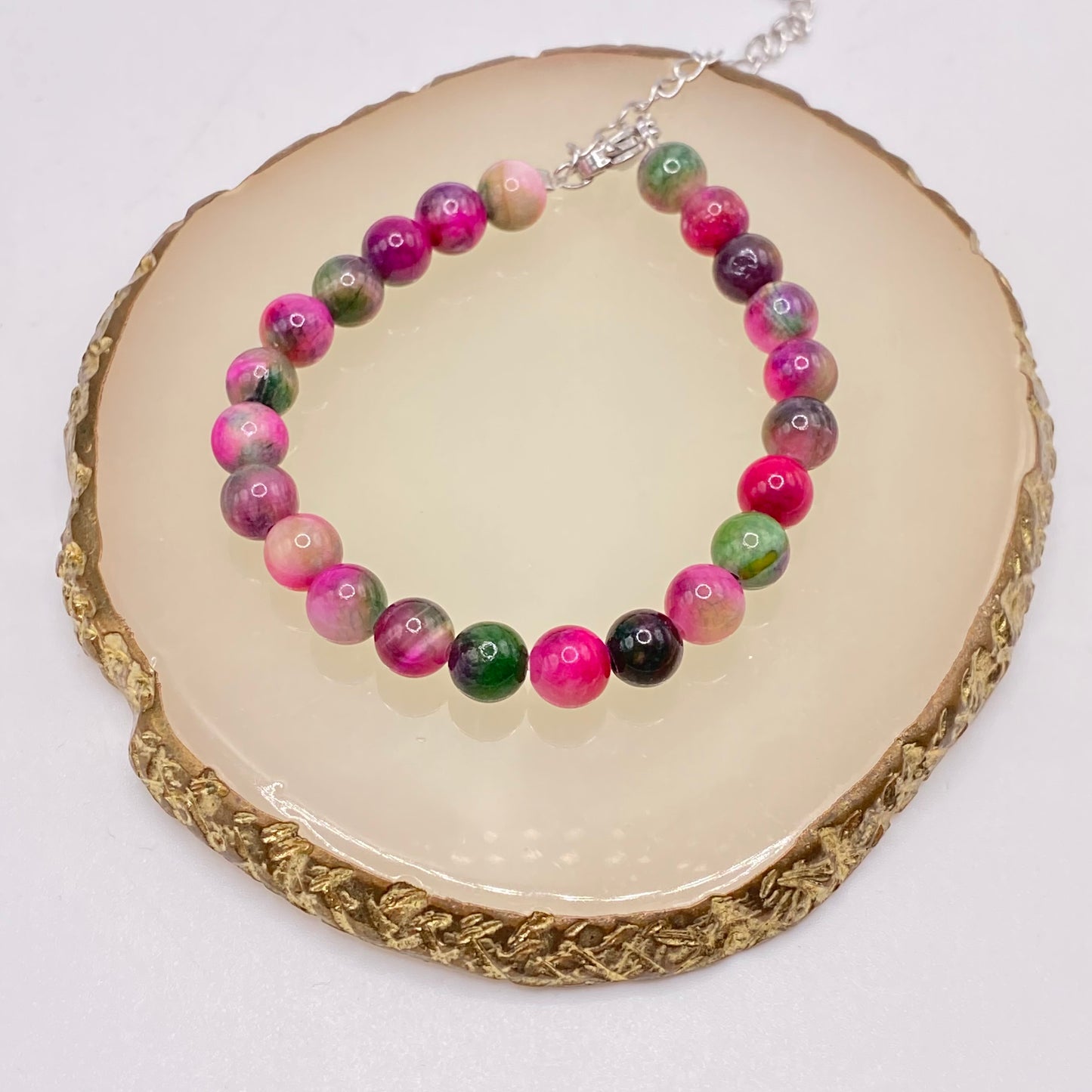 Round Tourmaline Crystal Bracelet