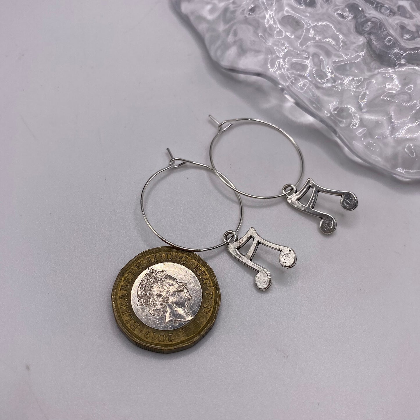 Music Note Hoop Earrings