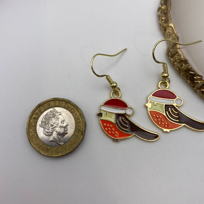 Santa Robin Earrings