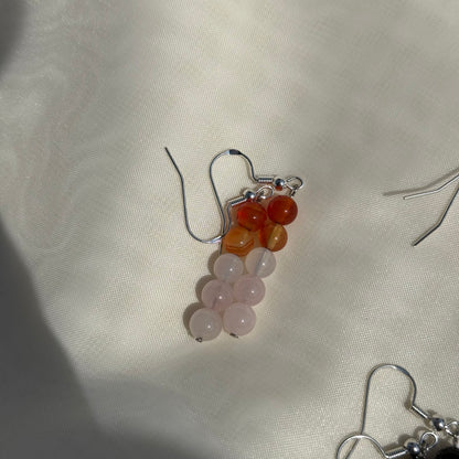 Round Rainbow Crystal Earrings