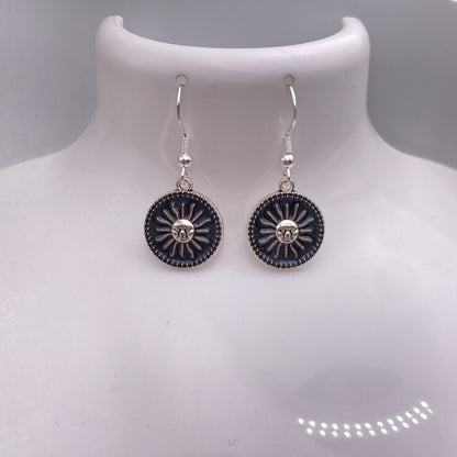 Colourful Sun Pendant Earrings