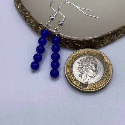 Round Sapphire Earrings