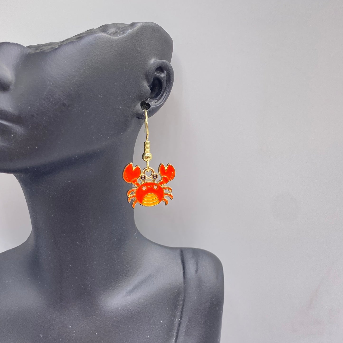 Gold Crab Earrings