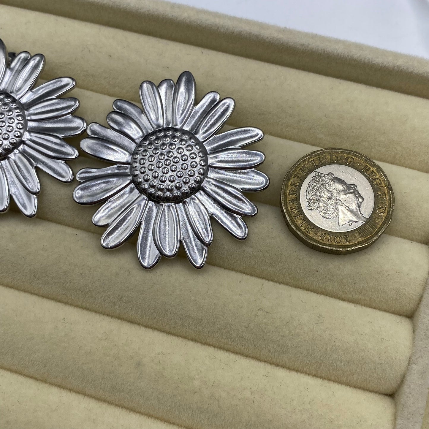 Big Sunflower Stud Earrings