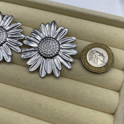 Big Sunflower Stud Earrings