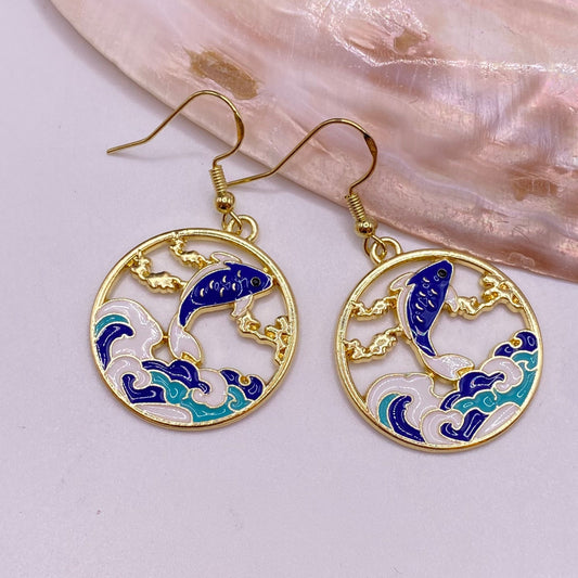 Waves Scene Earrings