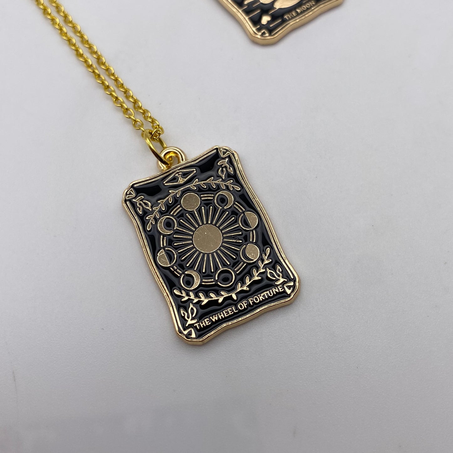 Gold Image Tarot Card Necklace