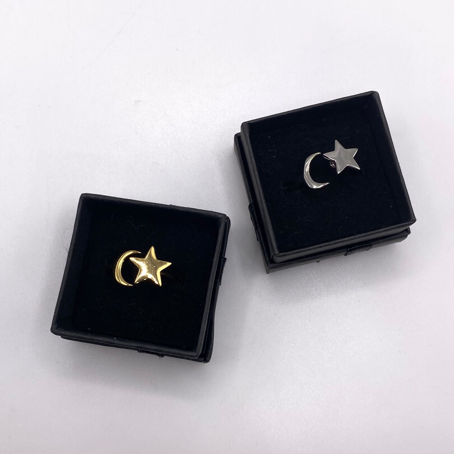 Moon and Star Fidget Ring