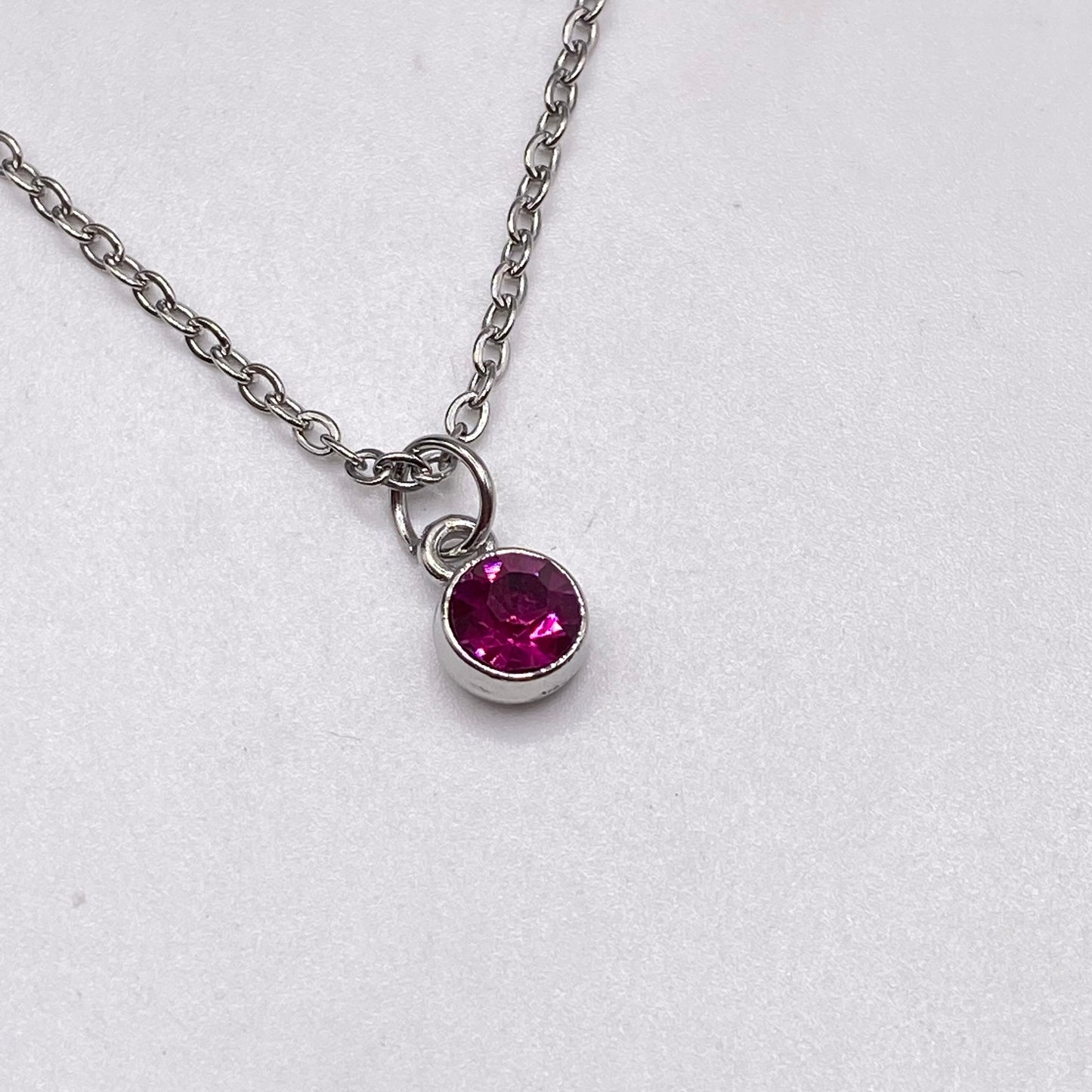 Gemstone Birthstone Crystal Necklace