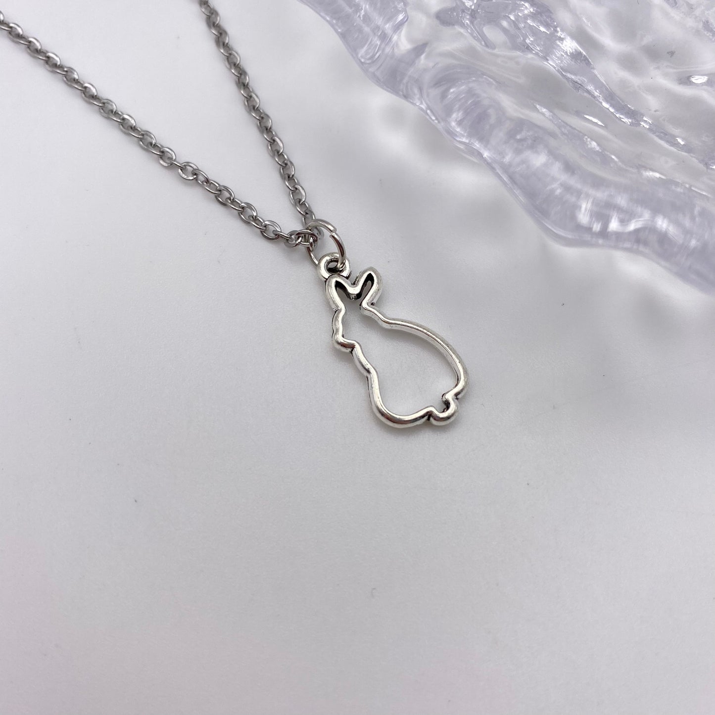 Rabbit Outline Necklace