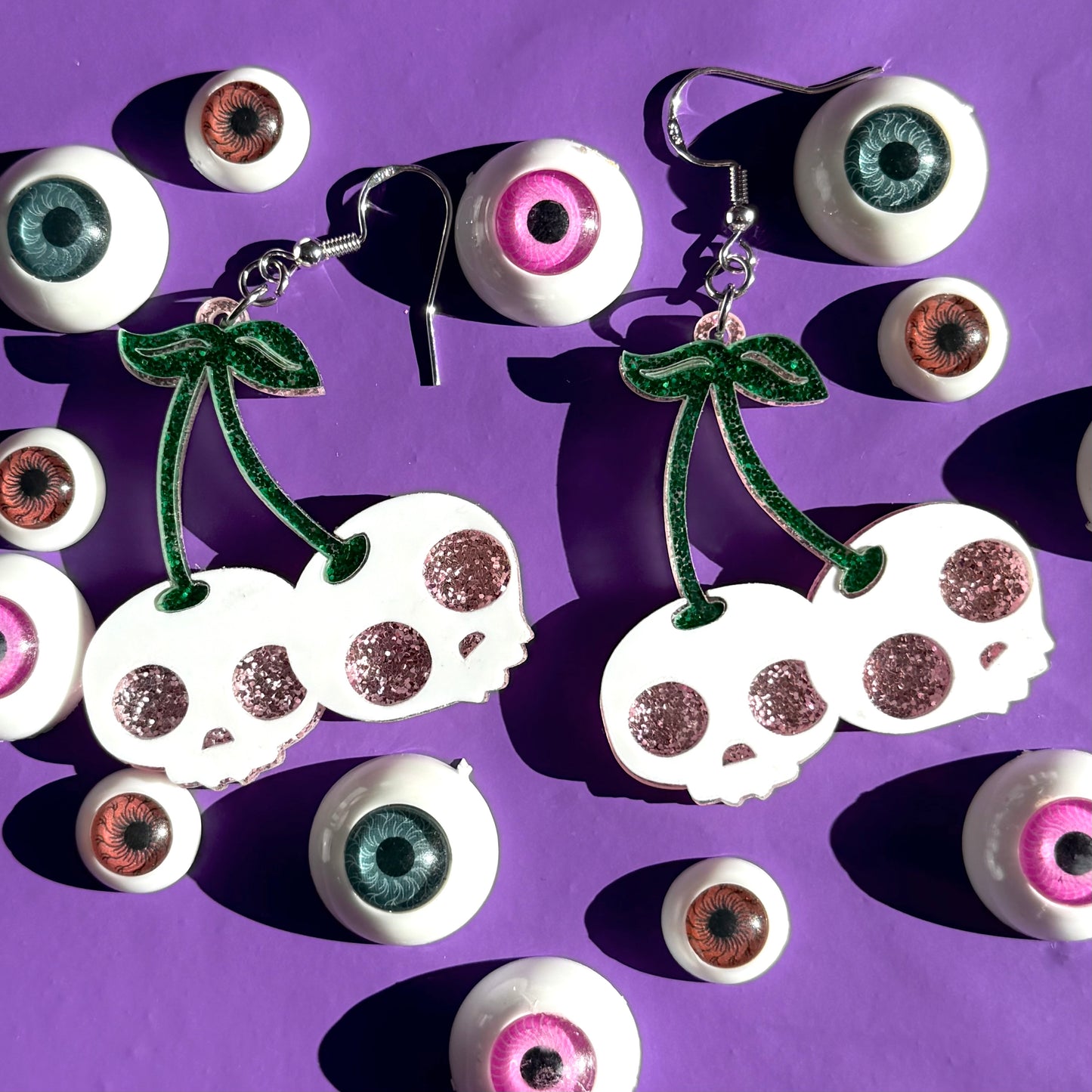 Cherry Skull Earrings