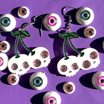 Cherry Skull Earrings