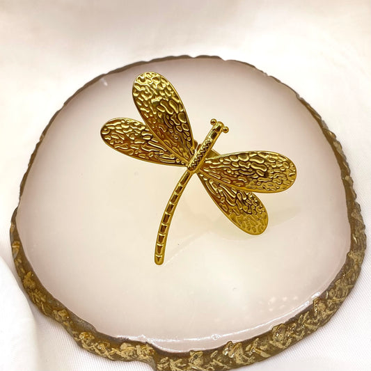 Gold Dragonfly Ring
