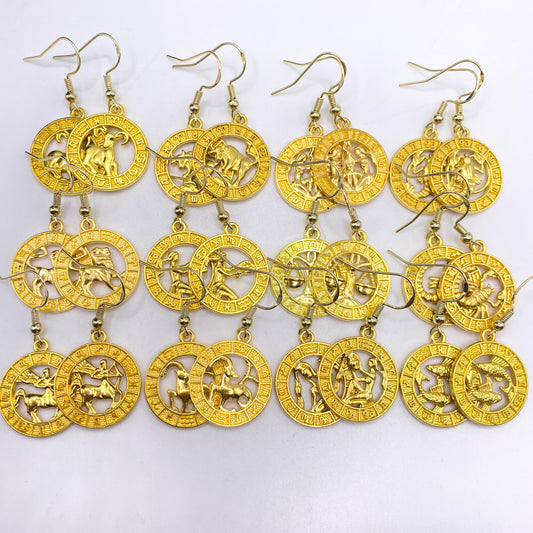 Gold Image Star Sign Earrings