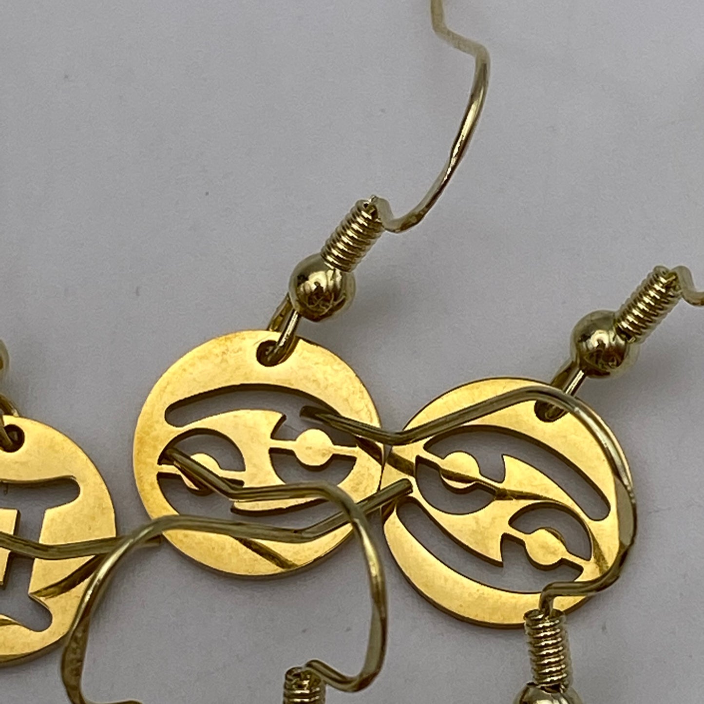 Gold Solid Star Sign Earrings