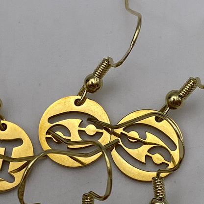 Gold Solid Star Sign Earrings