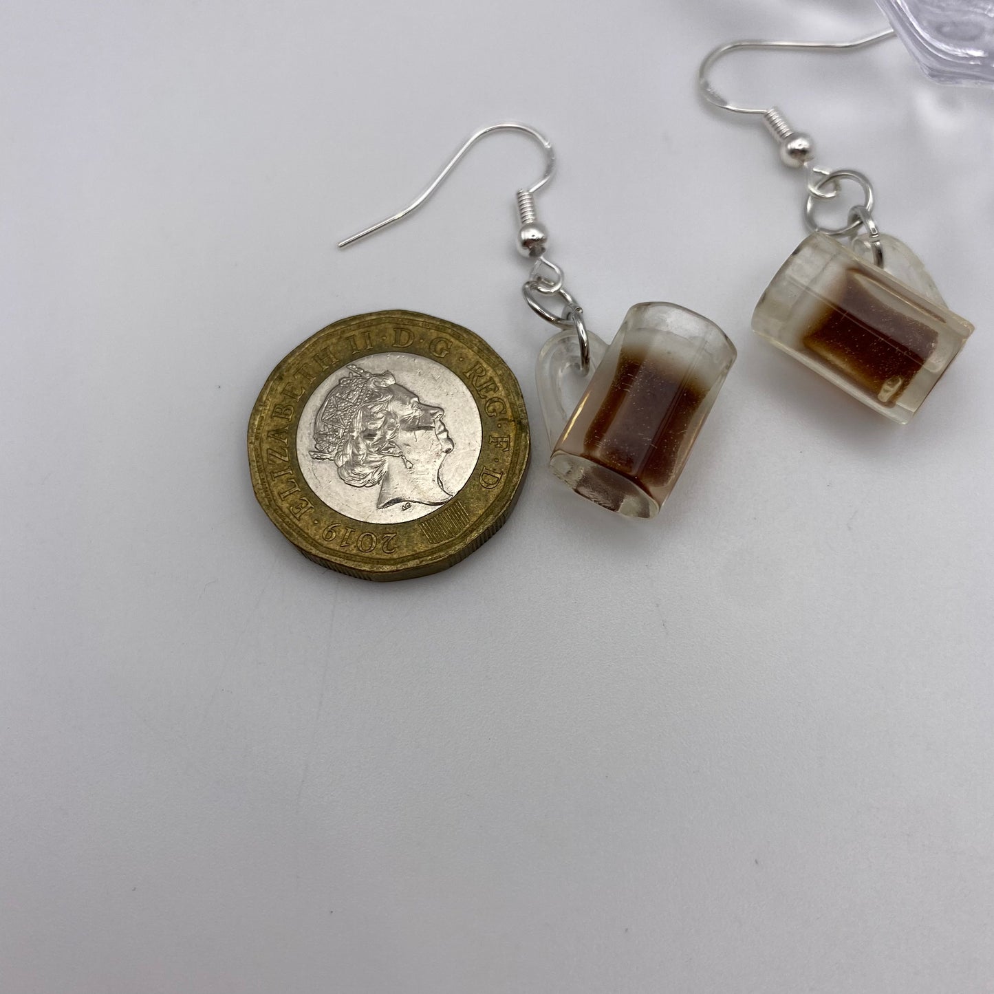 Brown Pint Beer Glass Earrings