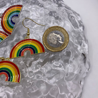 Big Rainbow Earrings