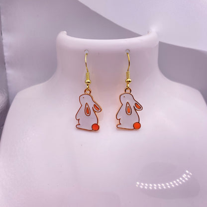 Gold Sitting Rabbit Earrings