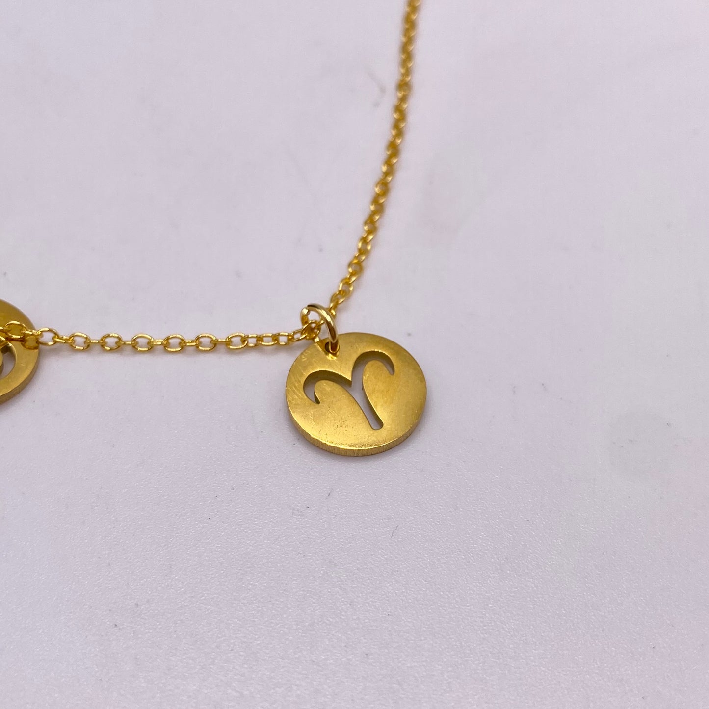 Gold Solid Star Sign Necklaces