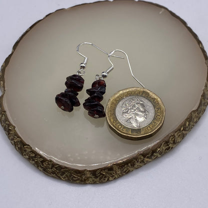 Garnet Crystal Earrings
