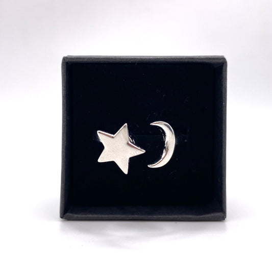 Moon and Star Fidget Ring