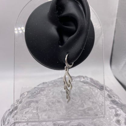 Flame Huggie Hoop Earrings