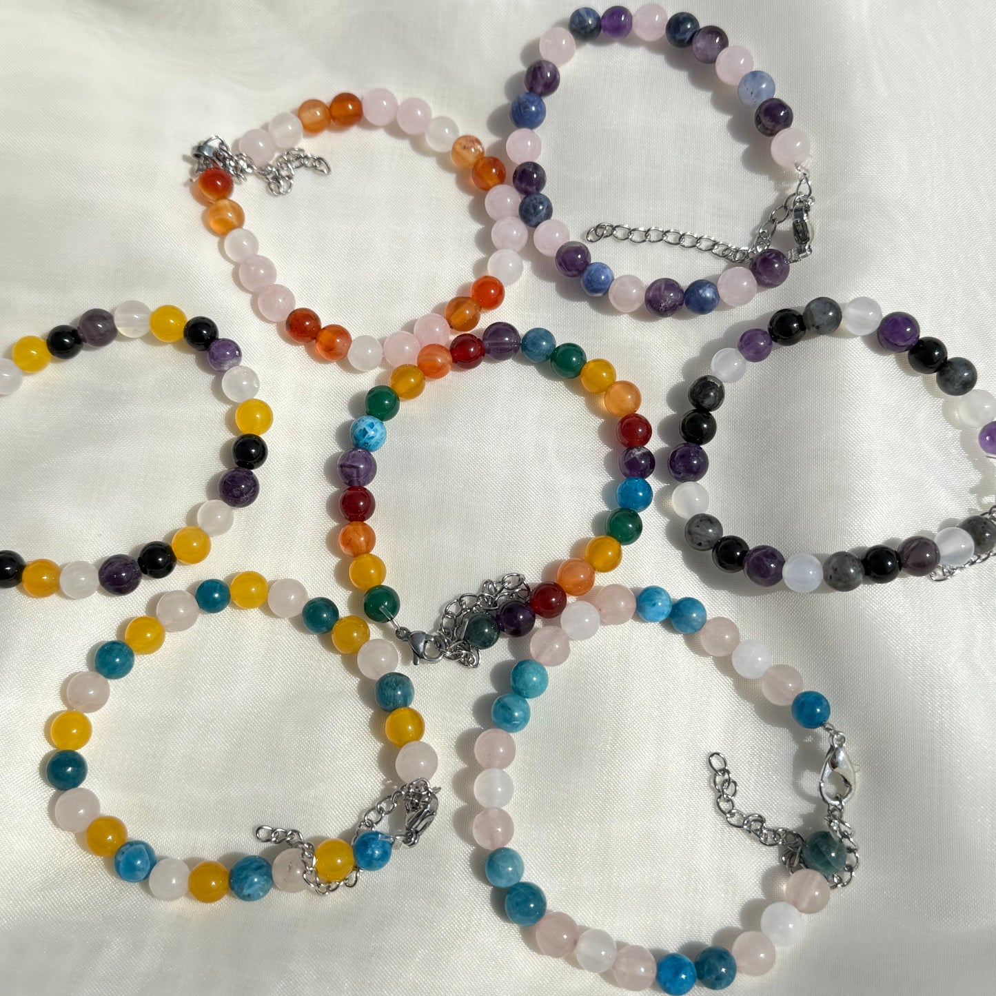 Round Rainbow Crystal Bracelets