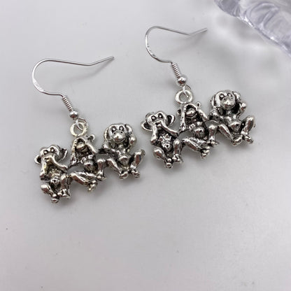 No Evil Monkeys Earrings