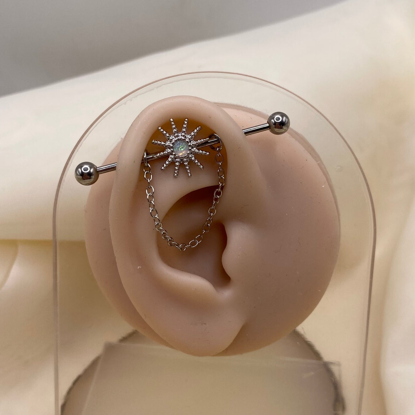Sparkly Sun Industrial Ear Piercing