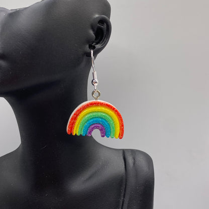 Glitter Rainbow Earrings