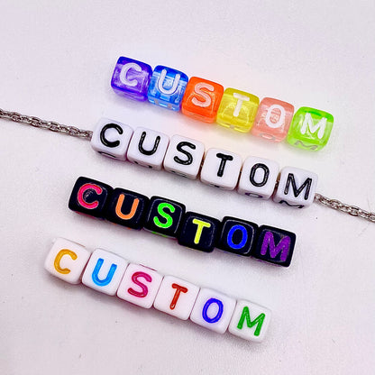 Custom Beaded Letters Necklace