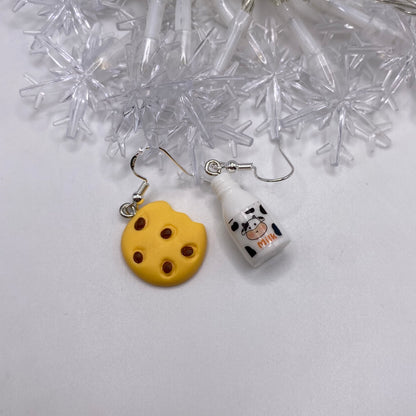 Mismatched Cookies and Milk Earrings