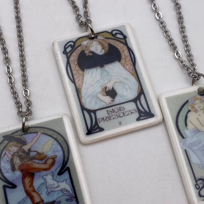 Blue Style Tarot Card Necklaces