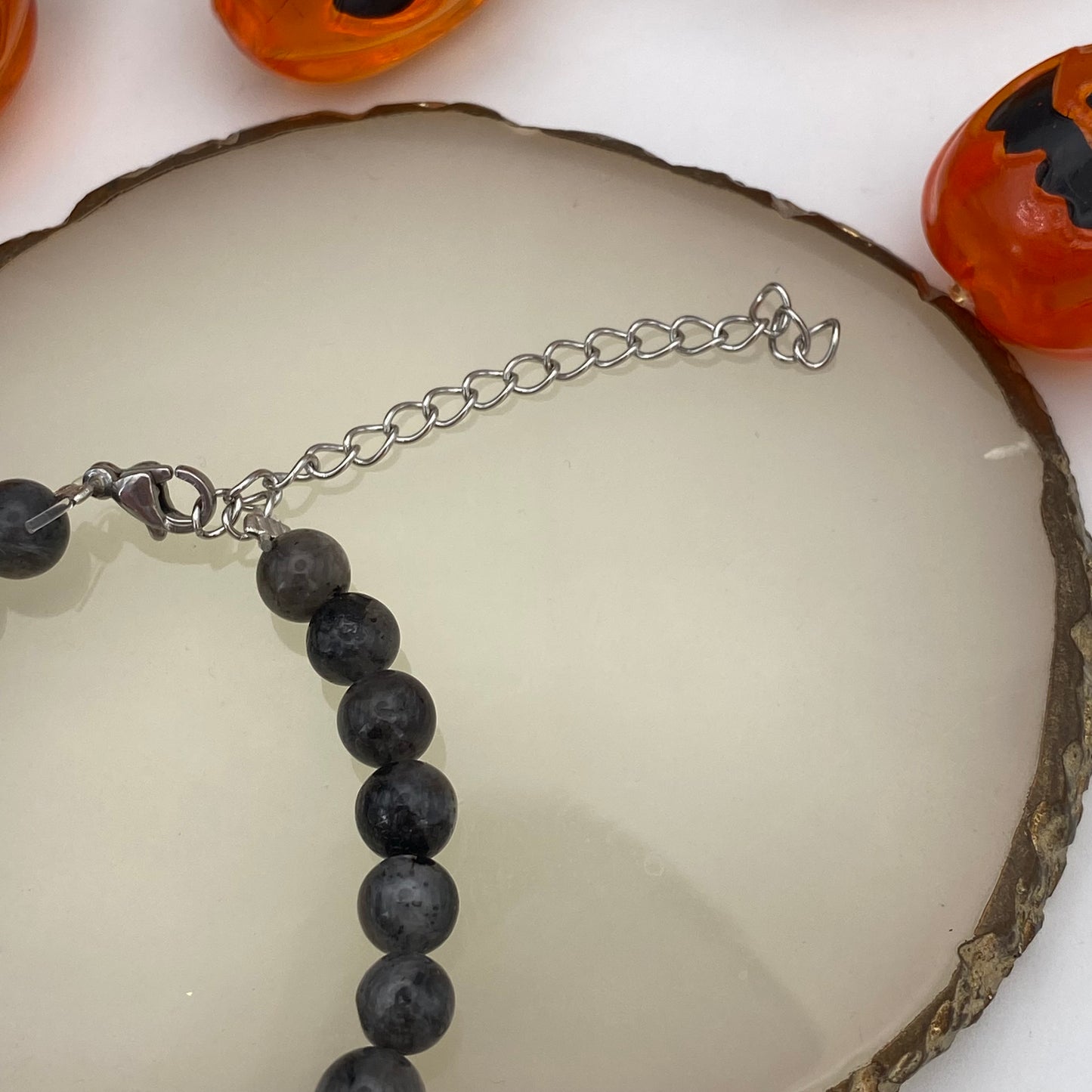 Round Grey Pentagram Crystal Bracelet
