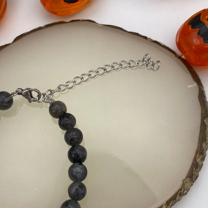 Round Grey Pentagram Crystal Bracelet