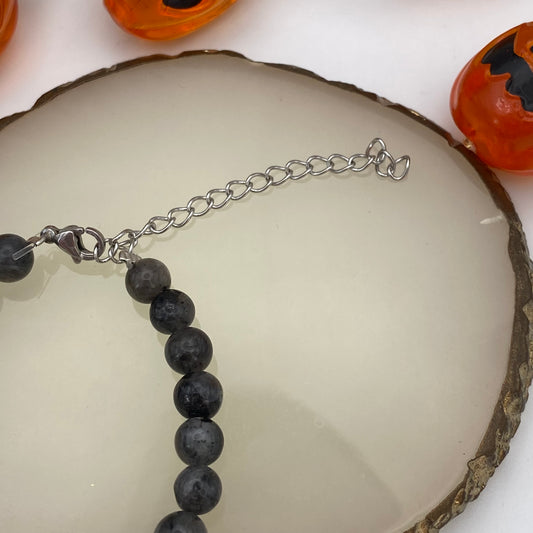 Round Grey Pentagram Crystal Bracelet