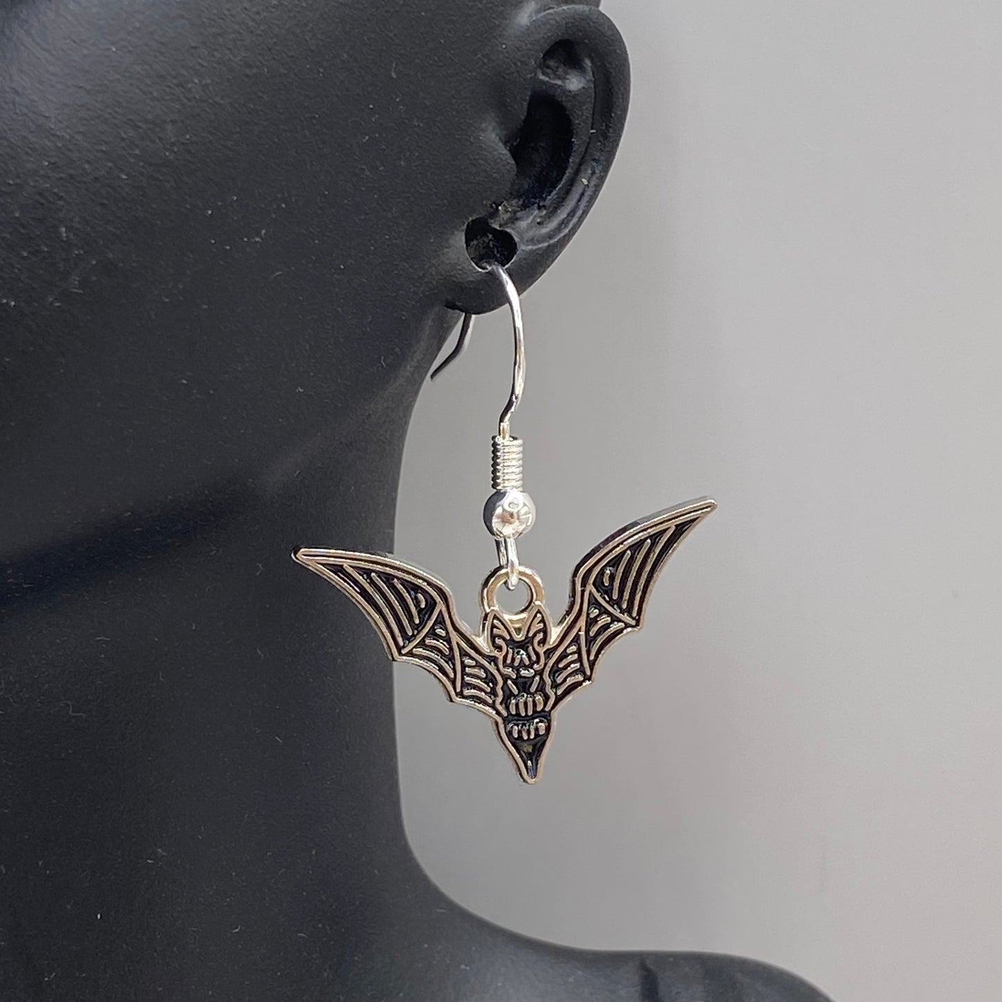 Black Bat Earrings