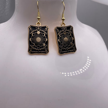 Gold Image Tarot Card Earrings