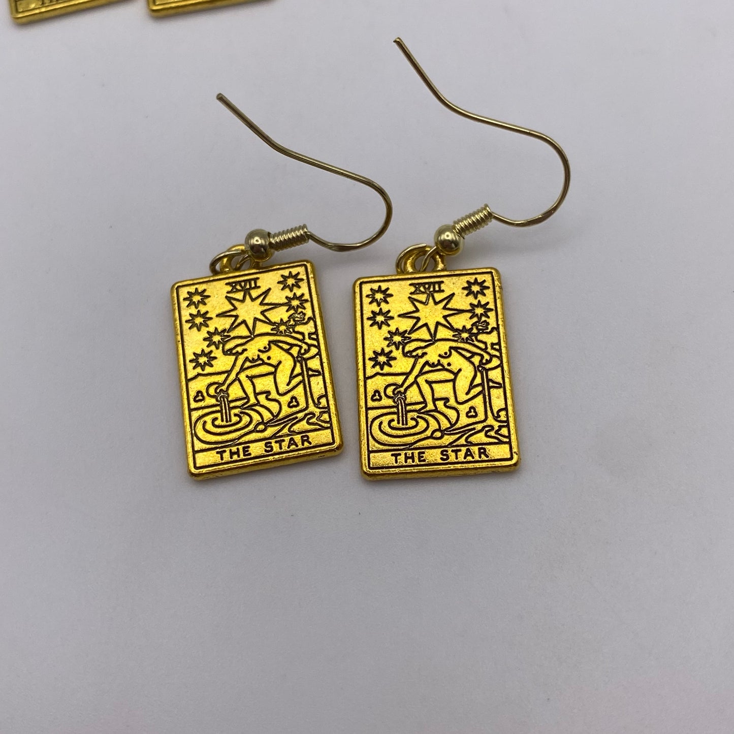 Gold Image Tarot Card Earrings