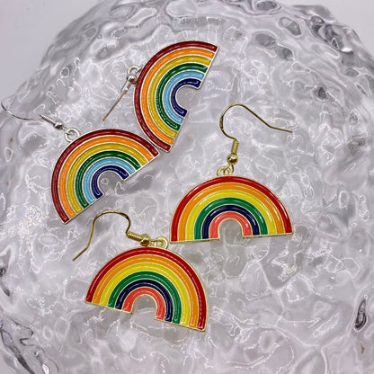 Big Rainbow Earrings