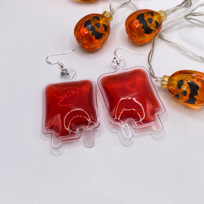 Blood Bag Earrings